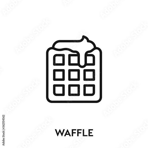 waffle icon vector. waffle icon vector symbol illustration. Modern simple vector icon for your design. dessert icon vector	