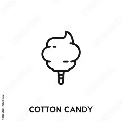 cotton candy vector icon. cotton candy sign symbol. Modern simple icon element for your design