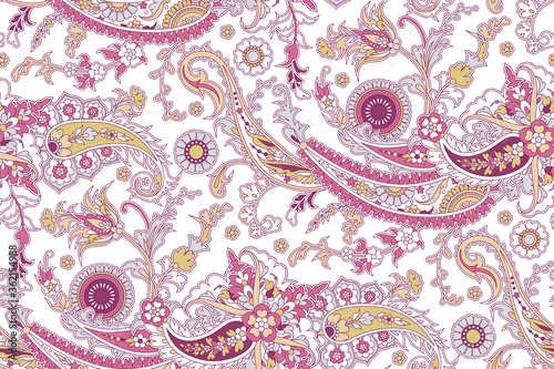 Seamless background with paisley