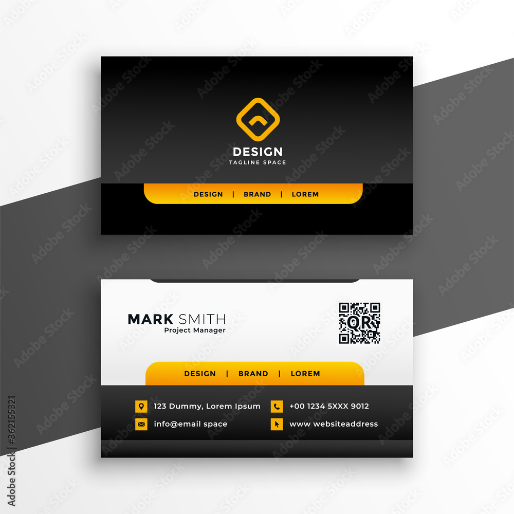elegant yellow corporate business card design template elegant yellow corporate business card design template