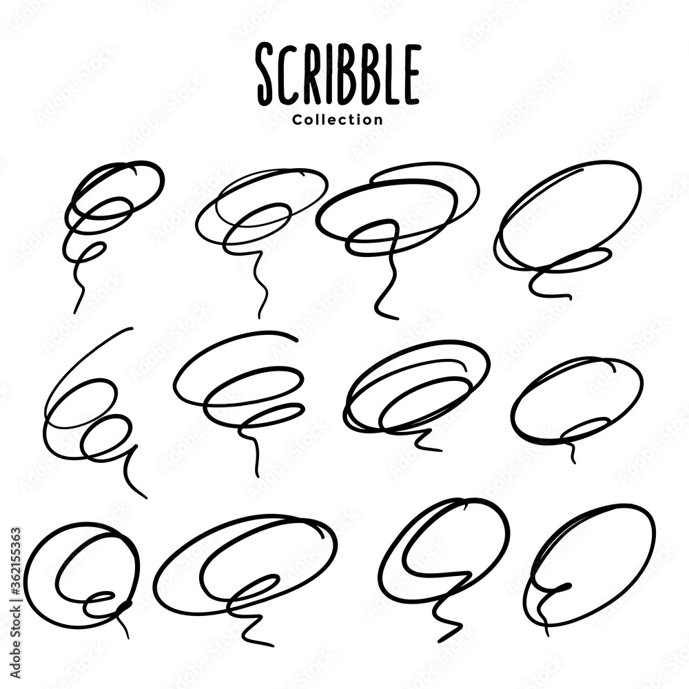 ser of randon pen circular scribbles design ser of randon pen circular scribbles design