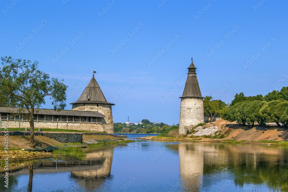 Tower of Pskov Krom (Kremlin), Russia