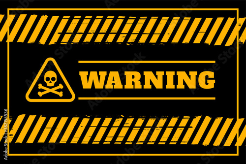 dirty warning background in yellow and black colors