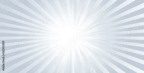 gray glow shiny banner with rays bursting out
