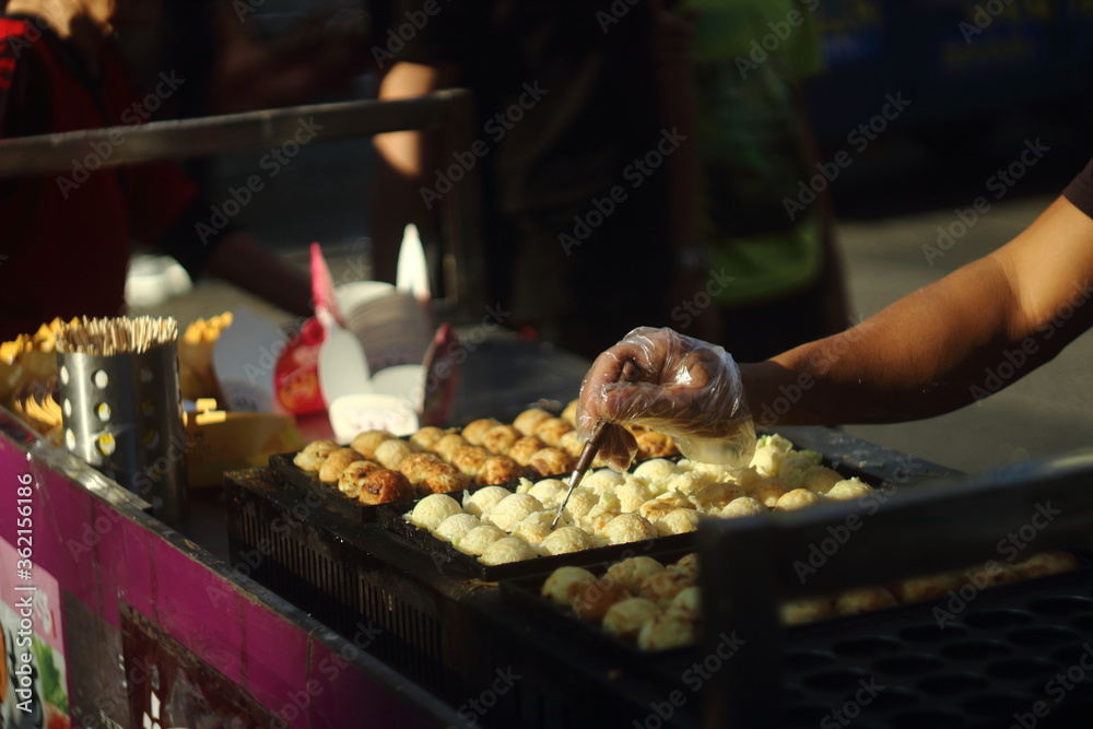 Street food in China .
