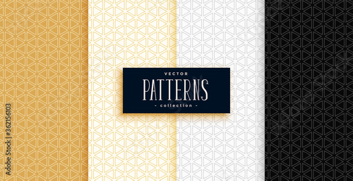 small triangles geometric patterns set in premium colors