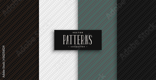 diagonal lines geometric pattern set in professional colors