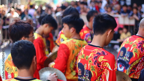 Dragon dance .China . New year