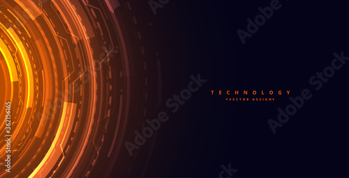 futuristic technology concept background with digital diagram
