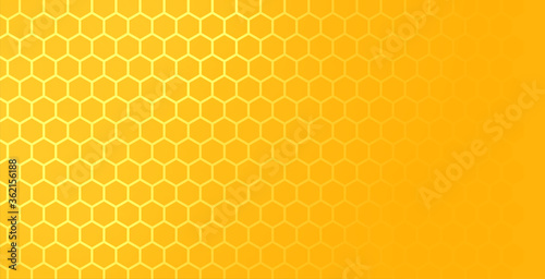 yellow hexagonal honeycomb mesh pattern with text space photo