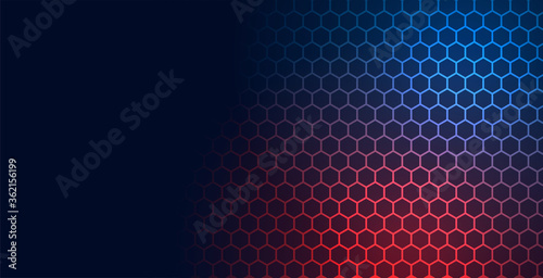 hexagonal technology pattern mesh background with text space