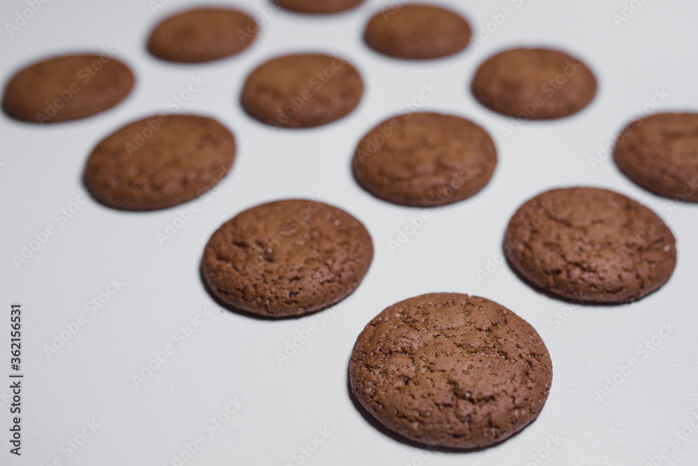 oatmeal cookies on a white background
