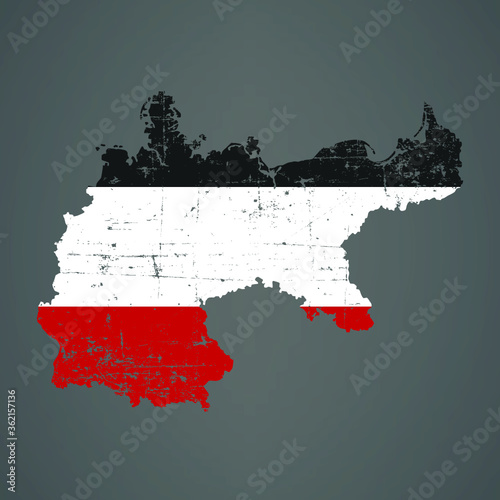 Map of German Empire 1871 till 1918 Flag