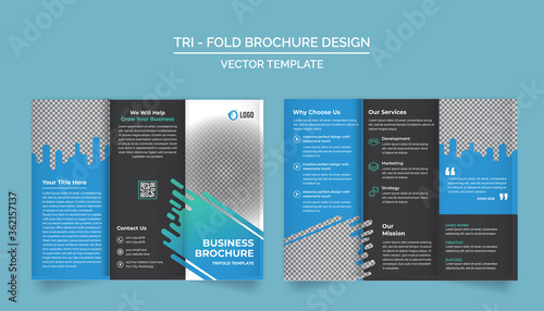 Tri-Fold Brochure Design Template for your Company, Corporate, Business, Advertising, Marketing, Agency, and Internet business.
 photo