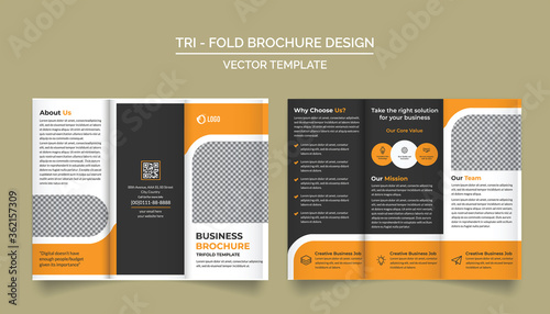 Tri-Fold Brochure Design Template for your Company, Corporate, Business, Advertising, Marketing, Agency, and Internet business.
