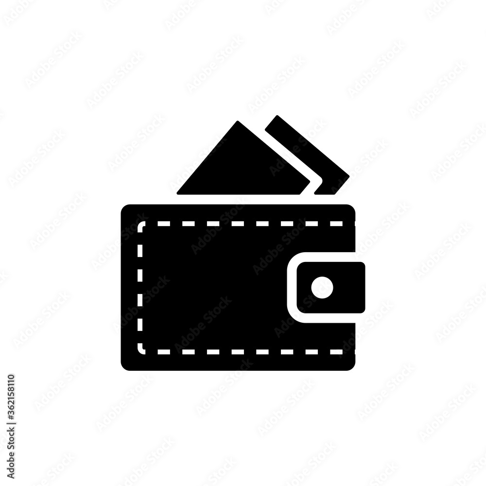 Vector Icon Wallet in a Trendy Flat Design Vector Icon Wallet in a Trendy Flat Design