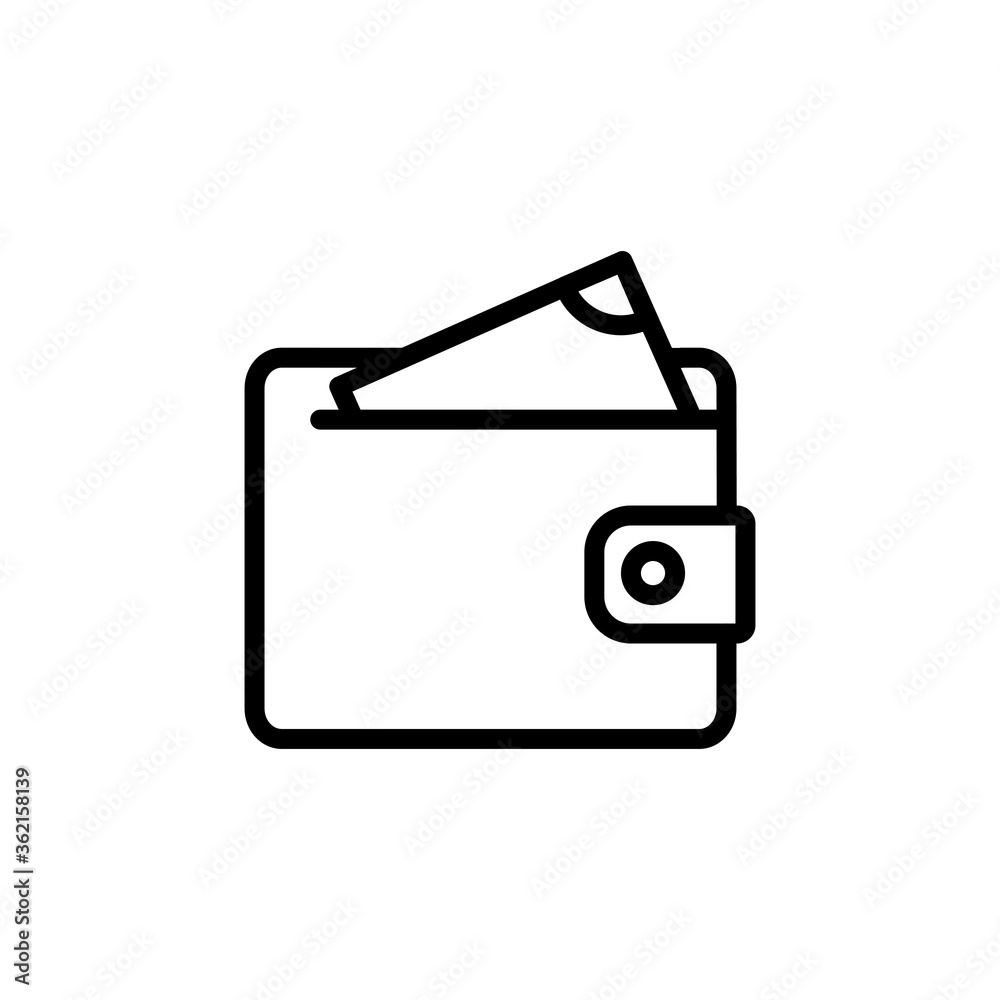 Vector Icon Wallet in a Trendy Flat Design Vector Icon Wallet in a Trendy Flat Design