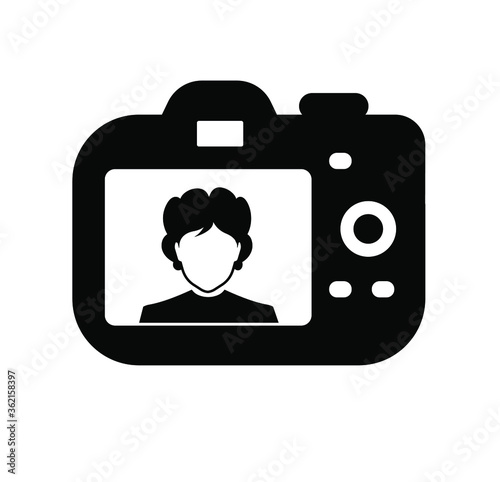 photo camera icon vector