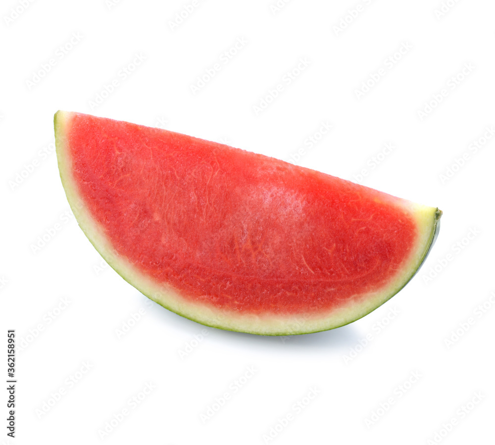 Sliced of watermelon isolated on white background.
