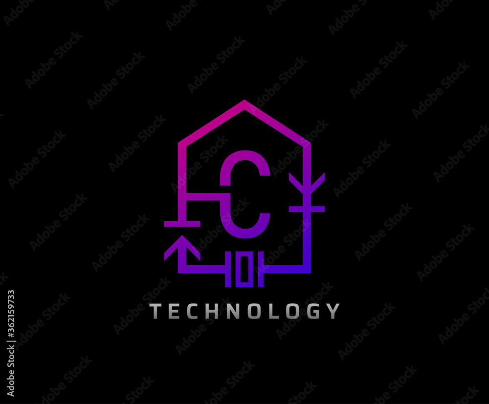 Electric House C Letter Icon Design With Electrical Engineering Component Symbol. Electrical House Service. Electric House C Letter Icon Design With Electrical Engineering Component Symbol. Electrical House Service.