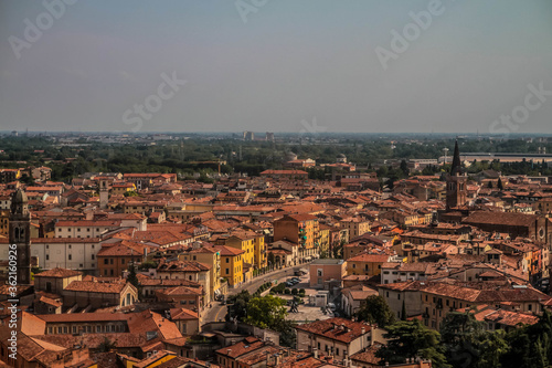 Panoramic cityscape of Verona  Veneto  Italy