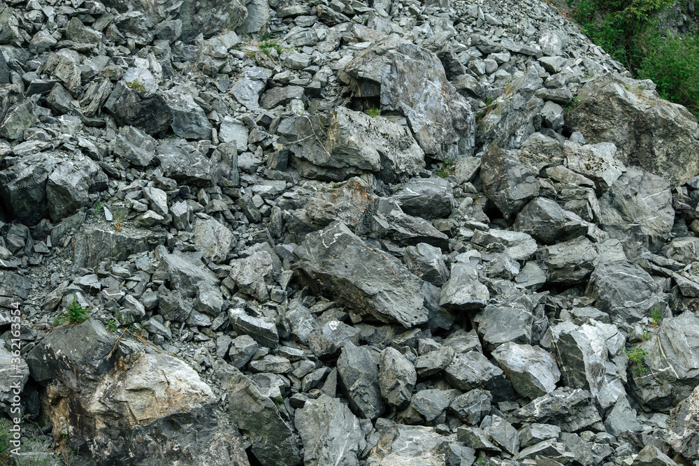 Old mountain stones slope texture background