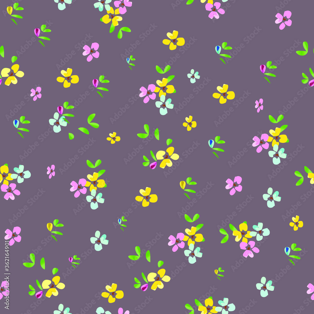 Vintage Seamless Pattern Vector Illustration. Great for fabric, scrapbooking, wallpaper, gift wrap. Surface pattern design.  Floral Design
