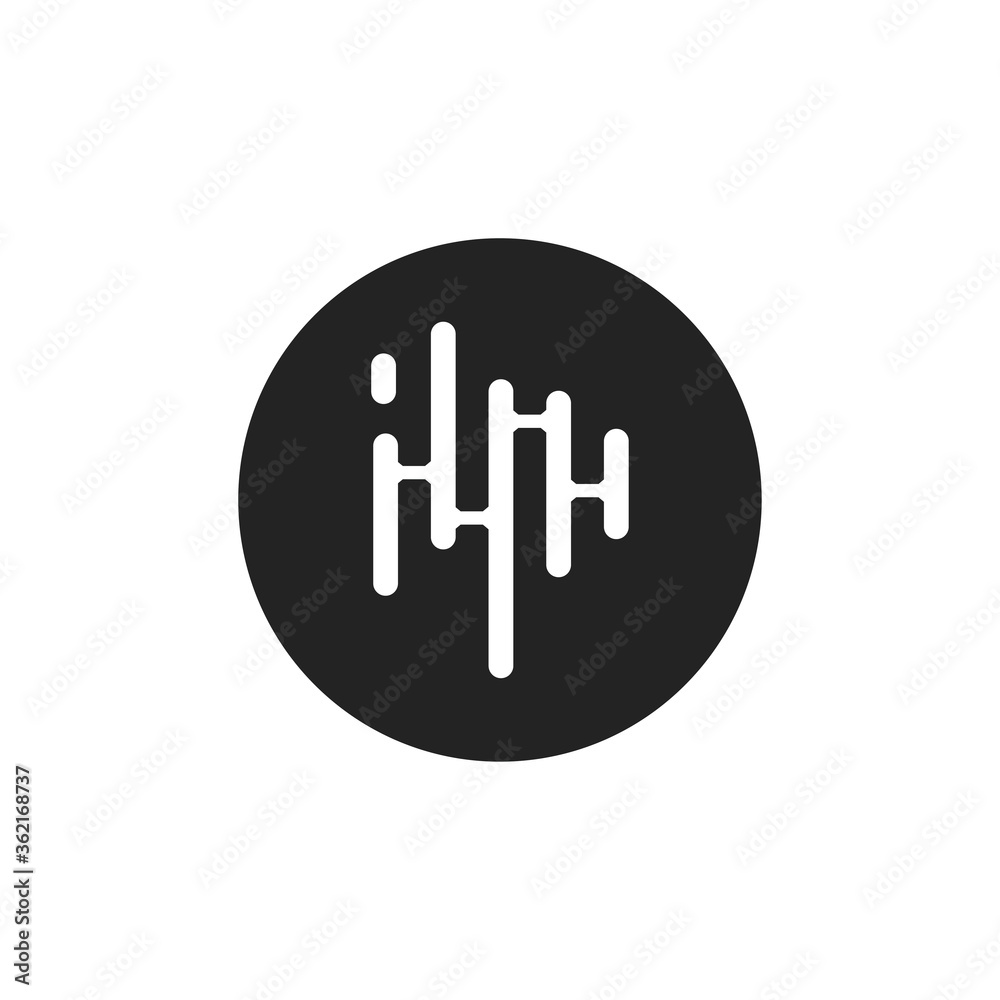 Logo of music. For a modern business company. Vector illustration
Logo of music. For a modern business company. Vector illustration