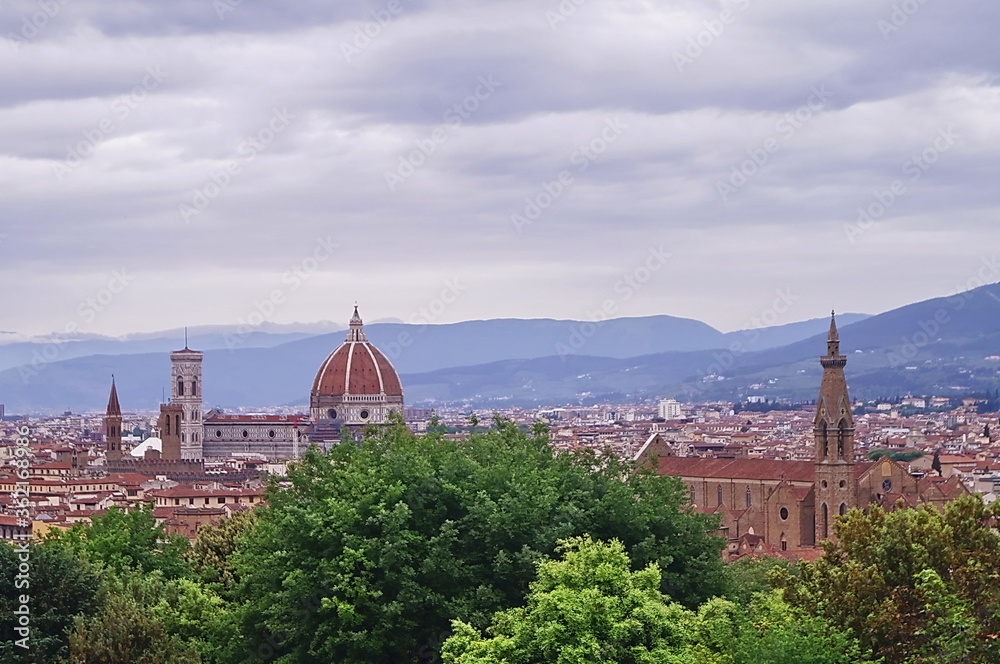 Panorama of Florence from Piazzale Michelangelo, Italy