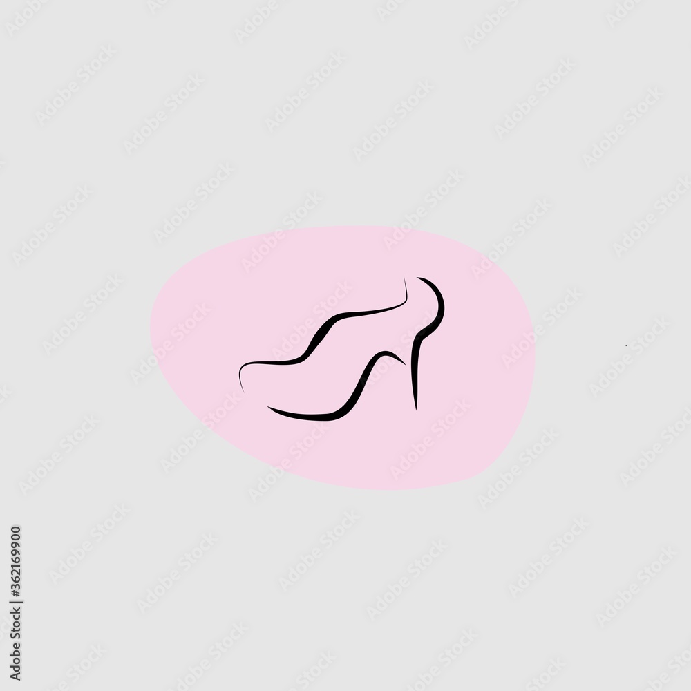 woman shoe high heels icon vector logo woman shoe high heels icon vector logo