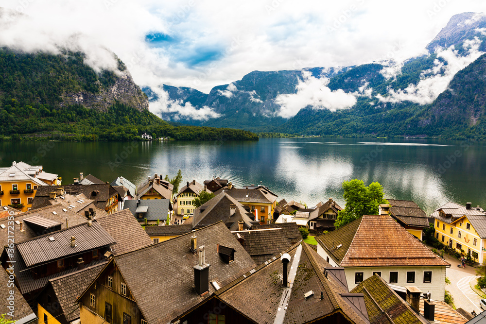 A view of Hallstatt town and the Hallstätter See