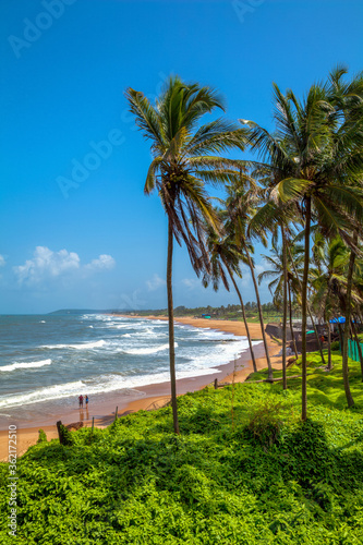 Beautiful Sinquerim Beach of Goa  Famous tourist destination  Goa  India