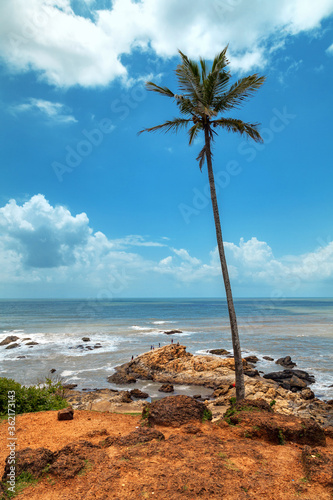 Beautiful Anjuna Beach of Goa, Famous tourist destination, Goa, India photo