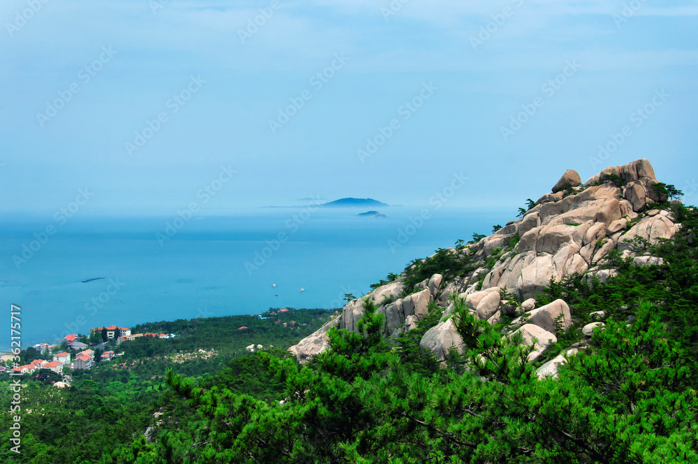 Laoshan and East china sea Landscape Qingdao China day