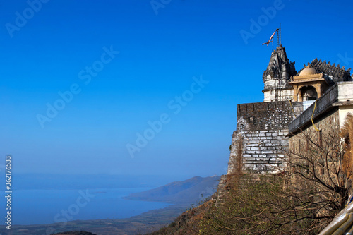 Tableau sur toile Jain temples on top of Shatrunjaya hill