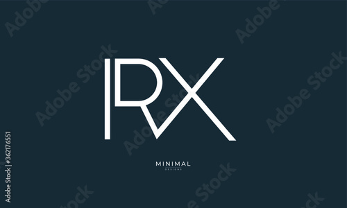 Alphabet letter icon logo RX