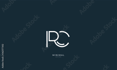 Alphabet letter icon logo RC
