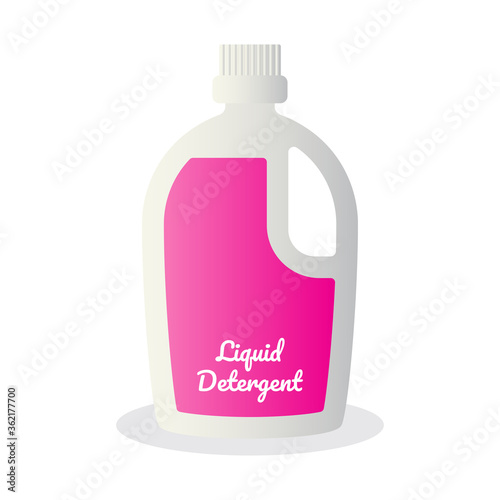 detergent liquid bottle on white background. vector illustration
