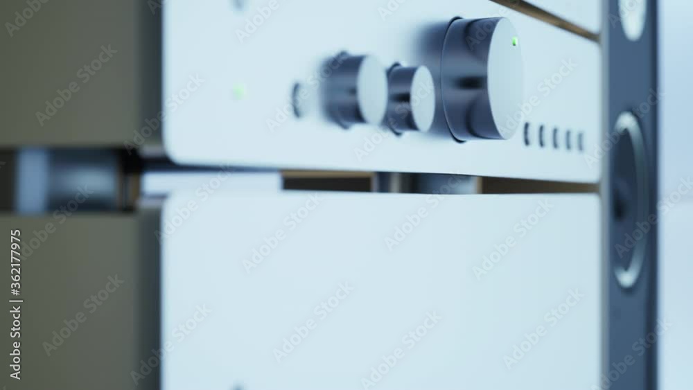 Modern hi-fi system in studio