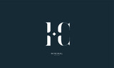 Alphabet letter icon logo HC