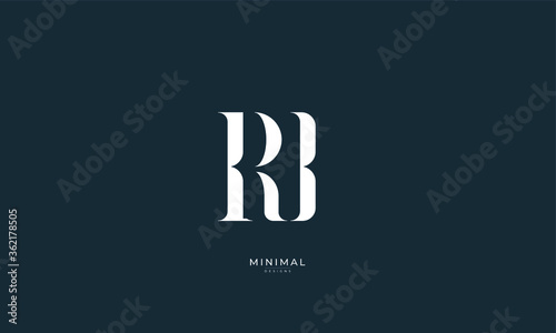 Alphabet letter icon logo RI