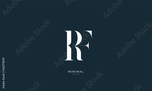 Alphabet letter icon logo RF