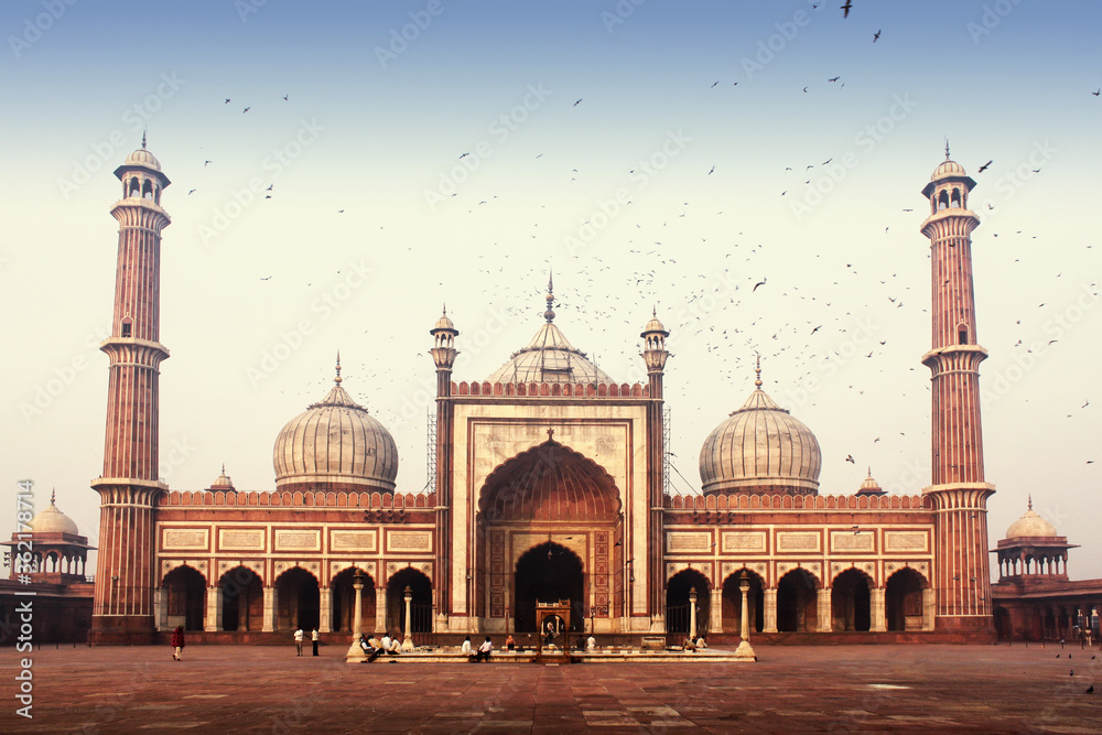 Jama Masjid is the principal mosque of Old Delhi in India.