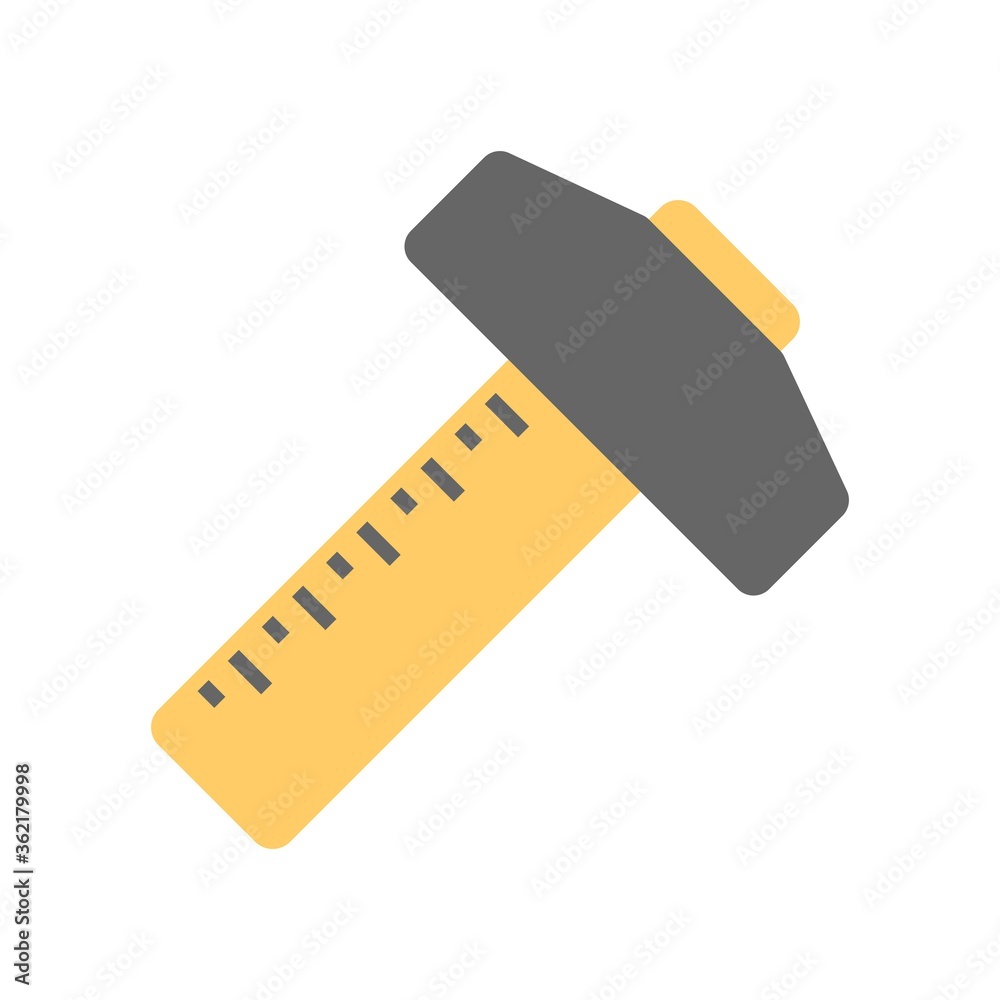 T-square ruler for construction or industry concept. Flat icon illustration. T-square ruler for construction or industry concept. Flat icon illustration.