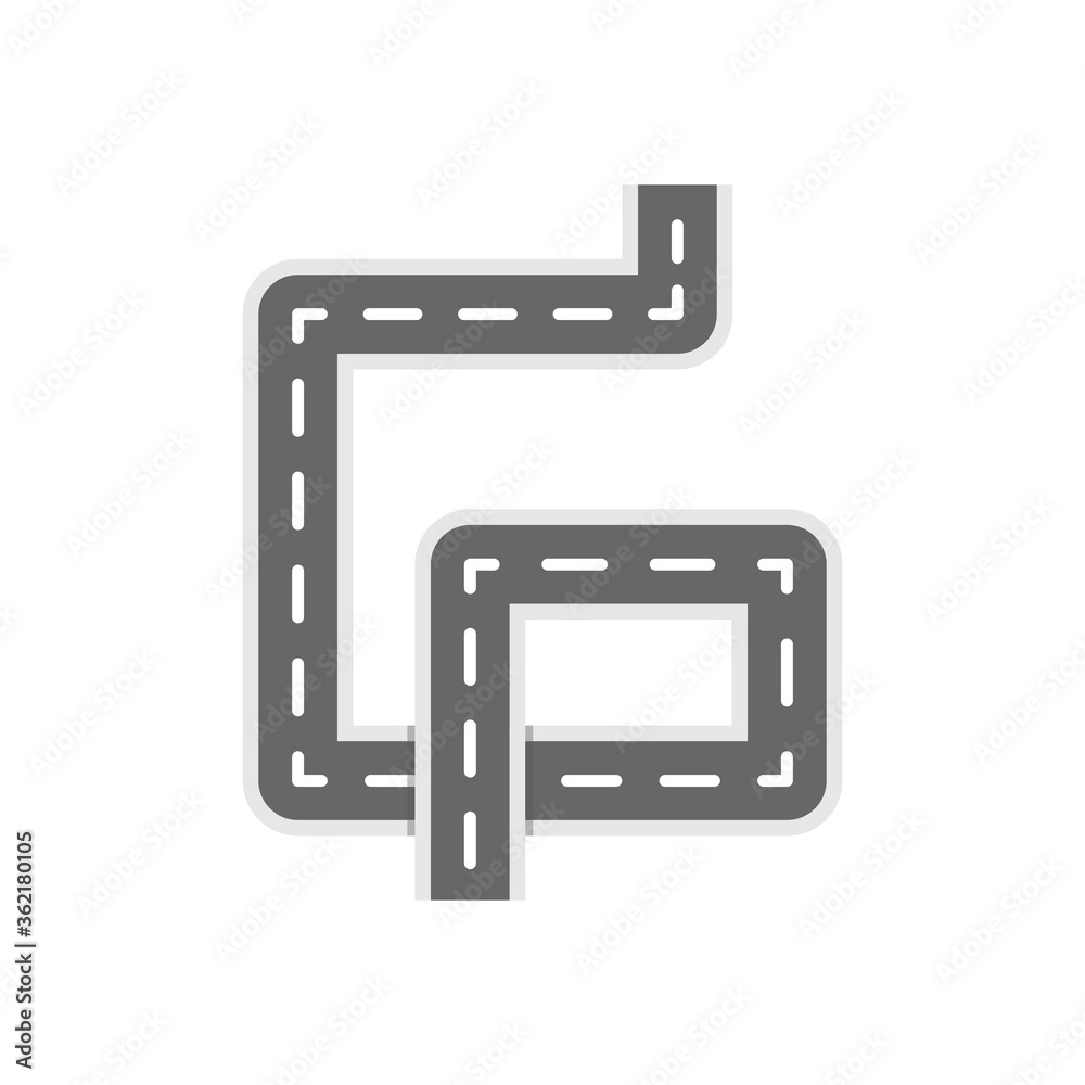 Water pipeline icon illustration in flat design style. Water pipeline icon illustration in flat design style.