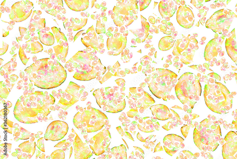 abstract tropical art avocado print collage abstract tropical art avocado print collage