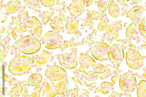 abstract tropical art avocado print collage