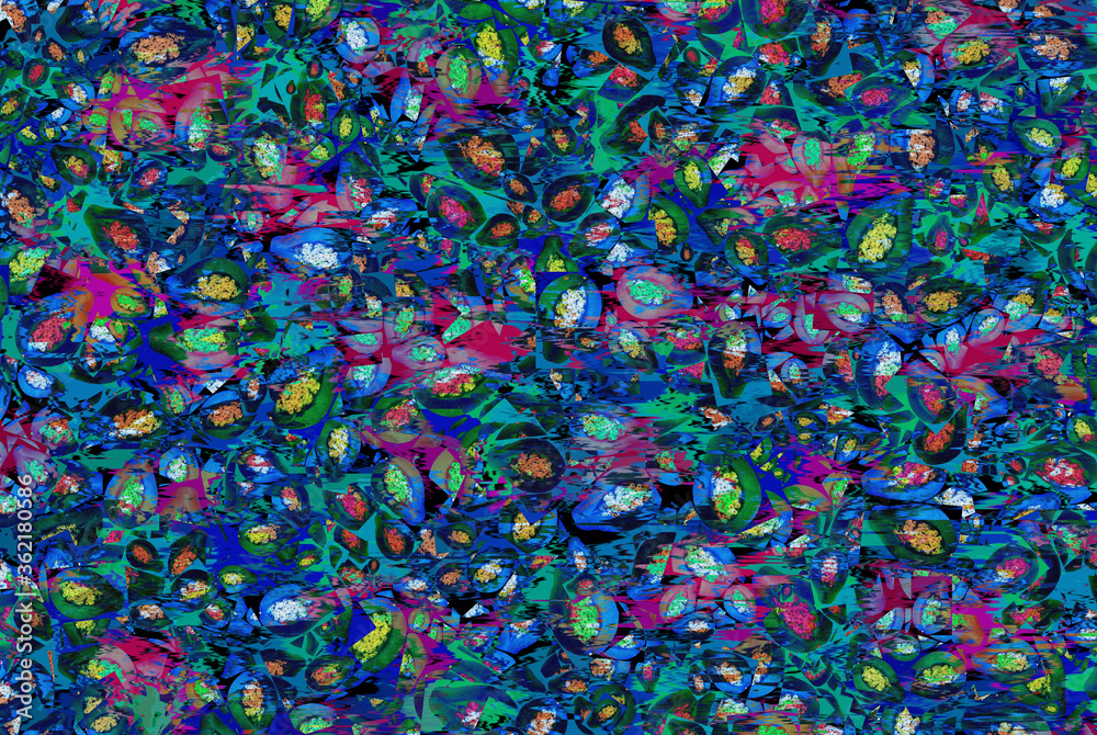 abstract tropical fruits multicolored print brush strokes abstract tropical fruits multicolored print brush strokes