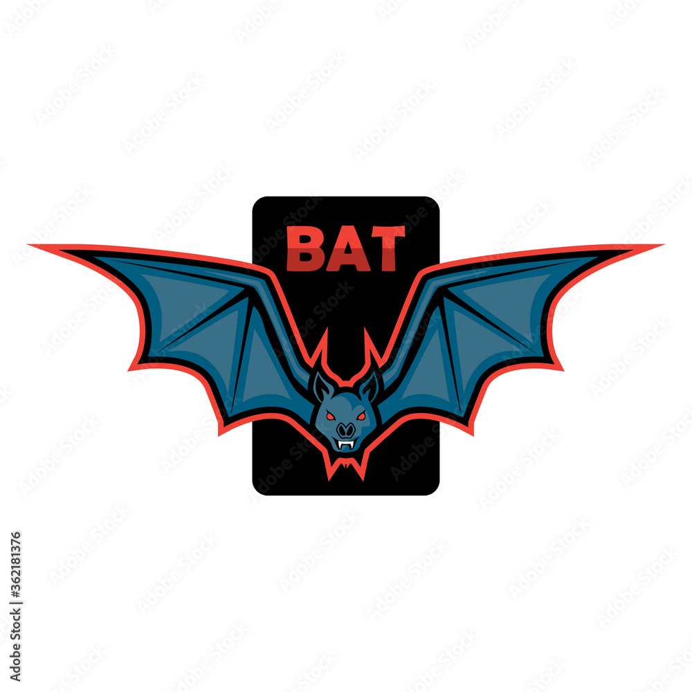 bat logo isolated on white background. vector illustration bat logo isolated on white background. vector illustration