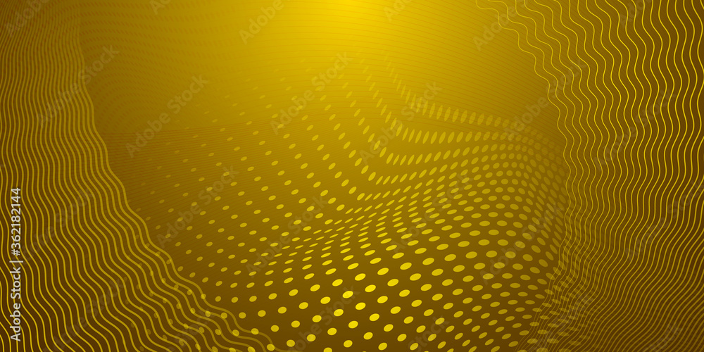 Abstract background made of halftone dots and curved lines in yellow colors Abstract background made of halftone dots and curved lines in yellow colors